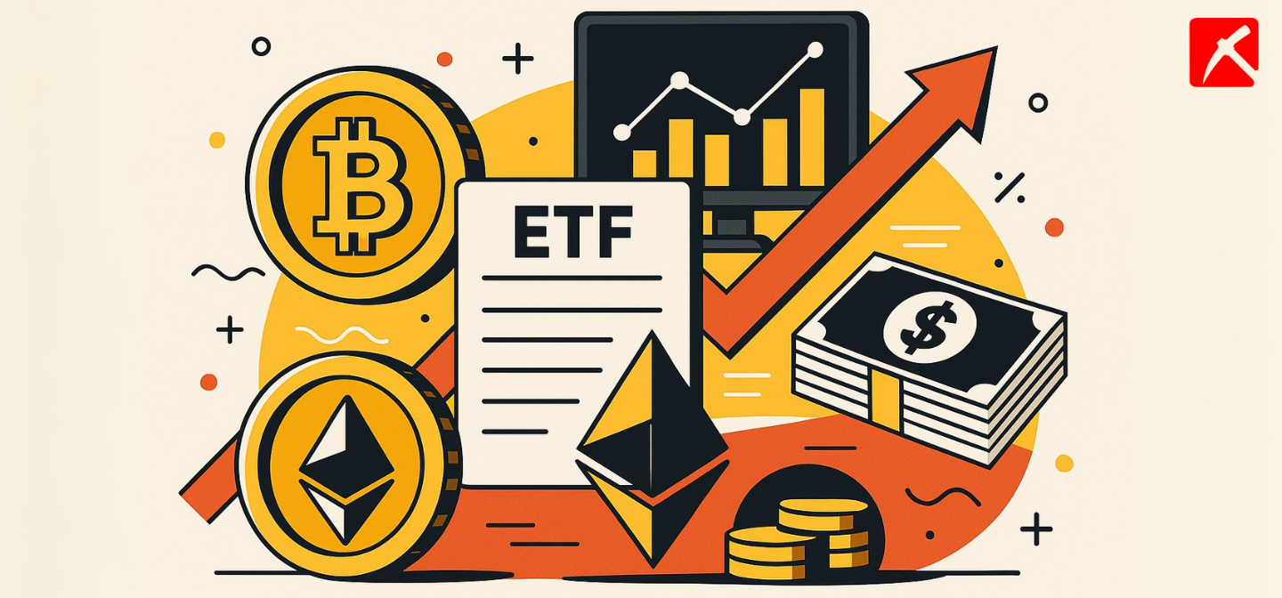ขาขึ้นยังไม่หยุด Bitcoin และ Ether ETFs ดึงเงินไหลเข้าเพิ่มกว่า 420 ล้านดอลลาร์