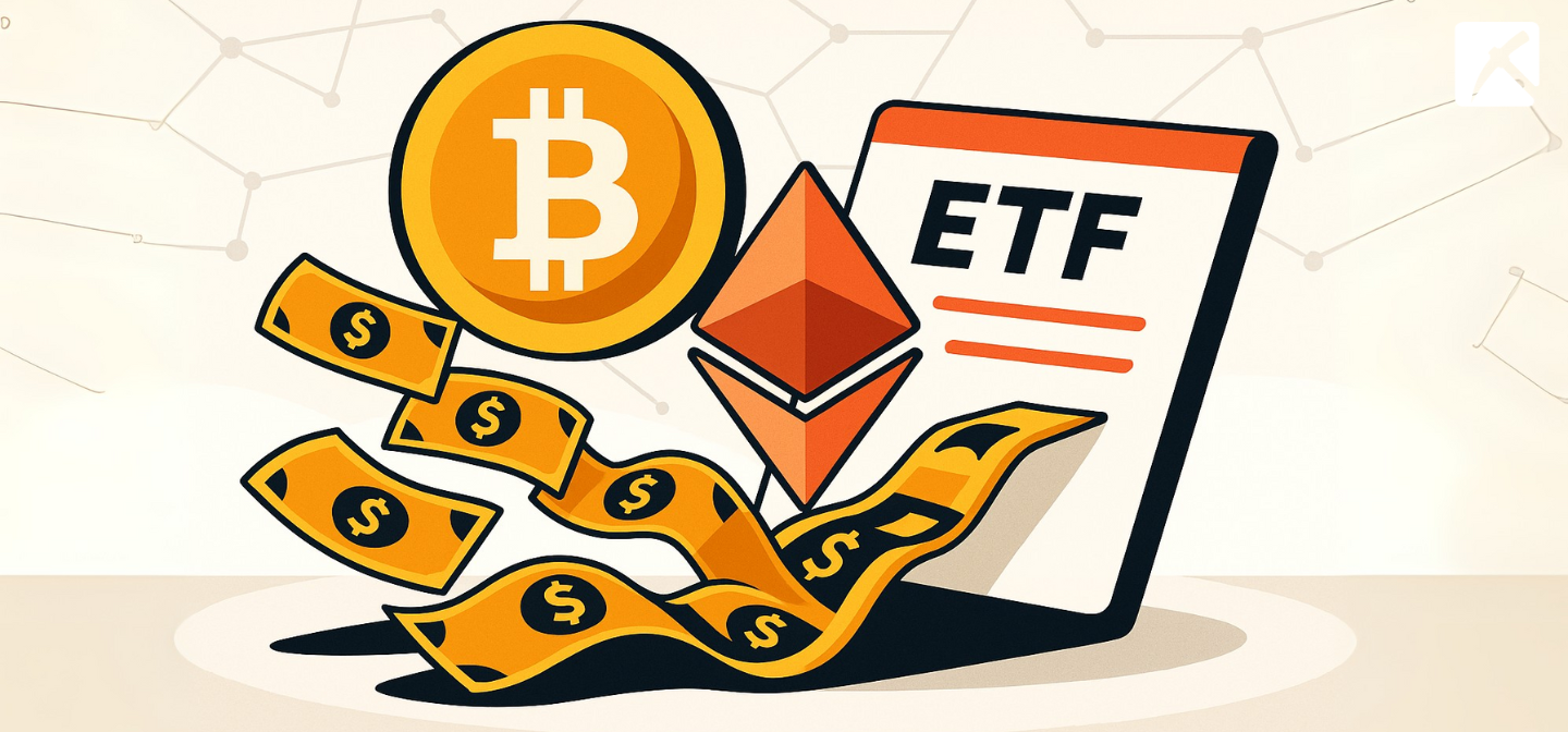 แรงไม่หยุด! Bitcoin และ Ether ETFs รับเงินไหลเข้าเกือบ 520 ล้านดอลลาร์ในวันเดียว