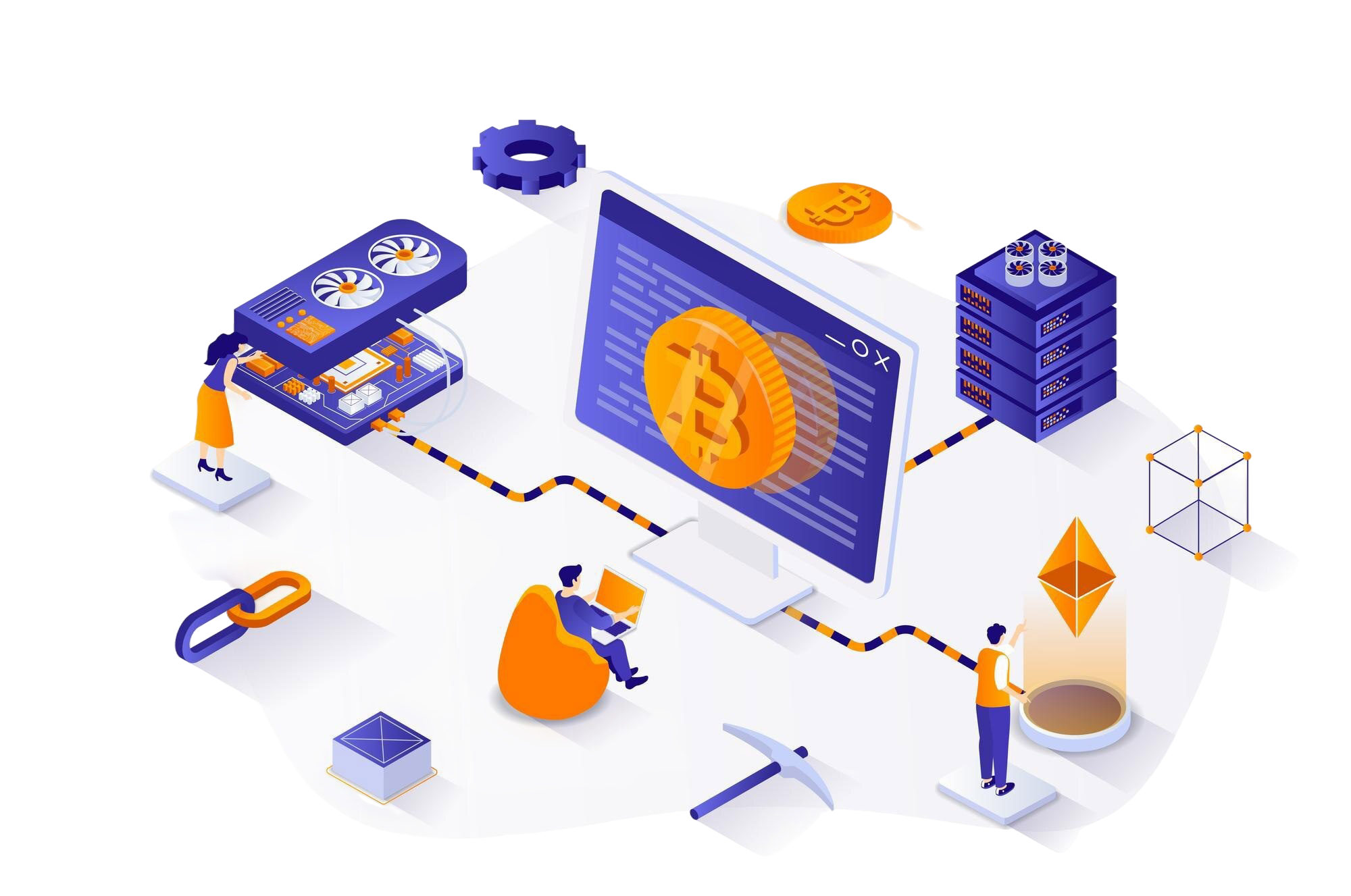 cryptocurrency-mining-isometric-web-concept-people-working-laptop-mining-farm-earning