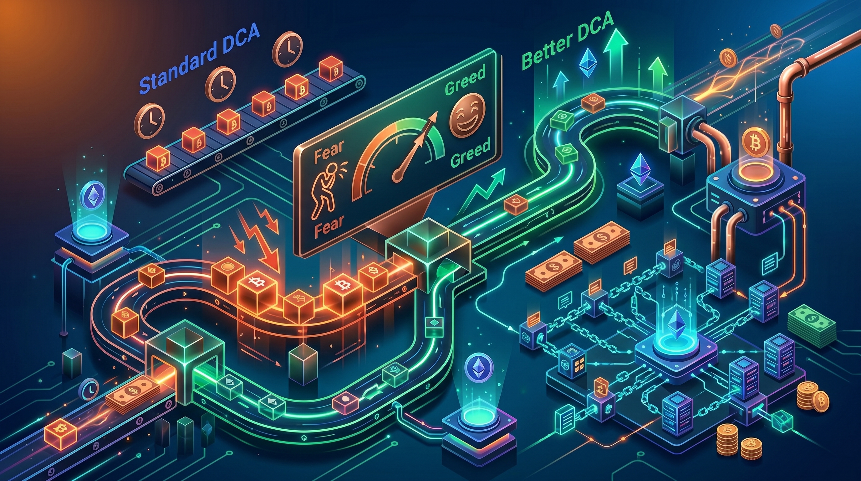 DCA ที่ดีกว่าแค่ “ซื้อทุกเดือน” วิธีปรับจังหวะ DCA ด้วย Fear & Greed Index และ On-Chain Signal
